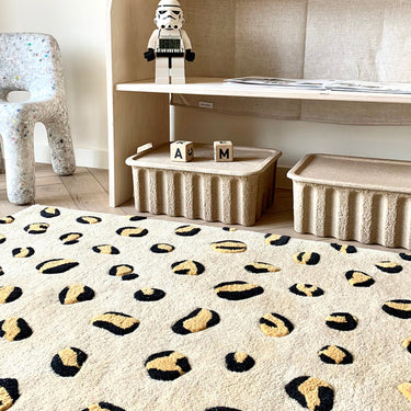 Beige, Brown & Black Leopard Rug by Maison Deux, photo 5