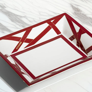 Rectangular Tray by Missoni Home in Nastri Bordeaux, view 3