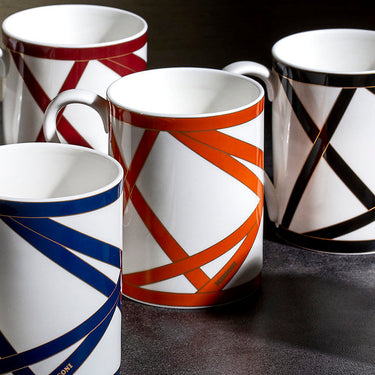Missoni Home Mug Cup Nastri in Luxury Box Orange