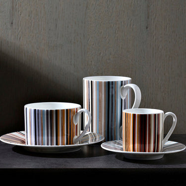 Missoni Home Tea Cup & Saucer Stripes Set of 2 in Luxury Box Jenkins 148