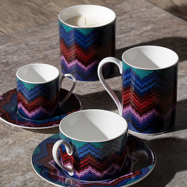 Tea Cups & Saucers, Set of 6 by Missoni Home in Starlight, view 3