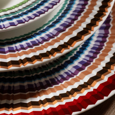 Round Serving Dish by Missoni Home in Waves, view 3