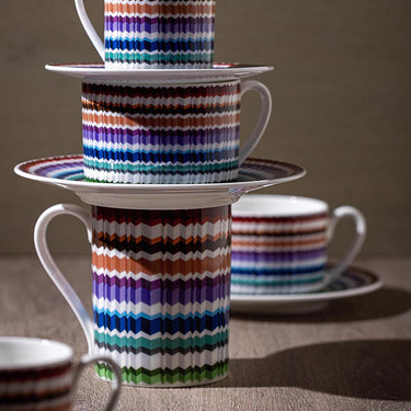 Tea Cups & Saucers, Set of 2 by Missoni Home in Waves, view 2