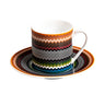 Coffee Cups & Saucers, Set of 2 by Missoni Home in Zig Zag Foliage, view 1