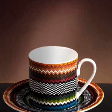 Coffee Cups & Saucers, Set of 2 by Missoni Home in Zig Zag Foliage, view 2