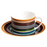 Tea Cups & Saucers, Set of 2 by Missoni Home in Zig Zag Foliage, view 1