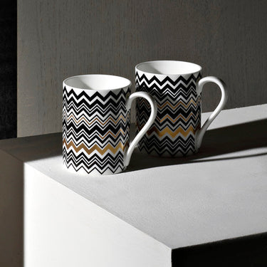 Missoni Home Mug Cup Zig Zag in Luxury Box Gold