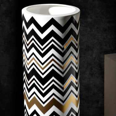 Missoni Home High Vase ZIG ZAG Gold