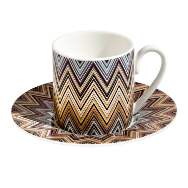 Coffee Cups & Saucers, Set of 2 by Missoni Home in Zig Zag Jarris 148, view 2