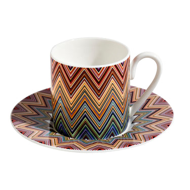 Coffee Cups & Saucers, Set of 2 by Missoni Home in Zig Zag Jarris 156, view 2