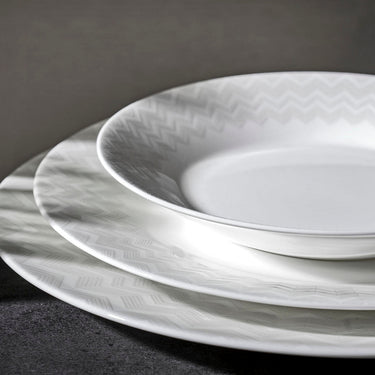 Dinner Plates, Set of 2 by Missoni Home in Zig Zag White, view 2