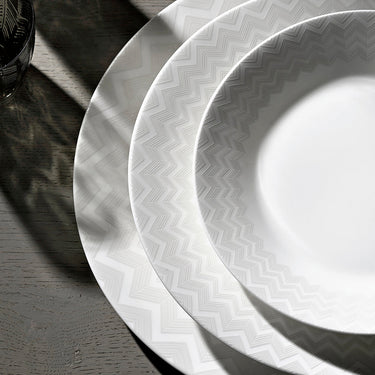 Dinner Plates, Set of 2 by Missoni Home in Zig Zag White, view 3