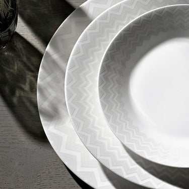 Bread & Butter Plates, Set of 2 by Missoni Home in Zig Zag White, view 3