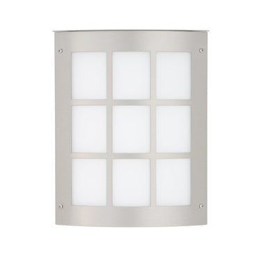 Moto 8 wall sconce: Silver (grid faceplate) | Besa Lighting