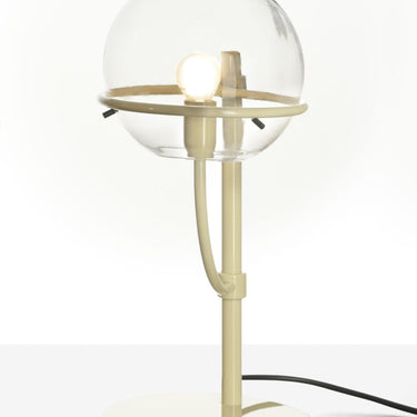 Lyndon 283 outdoor table lamp by Oluce in ivory, studio shot