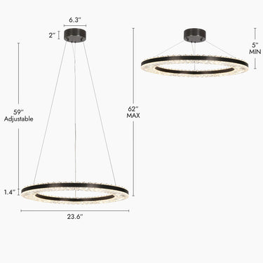 Macrobotrys Chandelier Casting Warm Light in a Bedroom 