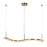 Macrobotrys 43" Crystal Linear LED Pendant Light - Dimmable Brass Finish 