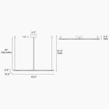 Brass Finish Crystal Pendant Light Fixture - Macrobotrys 43" LED 