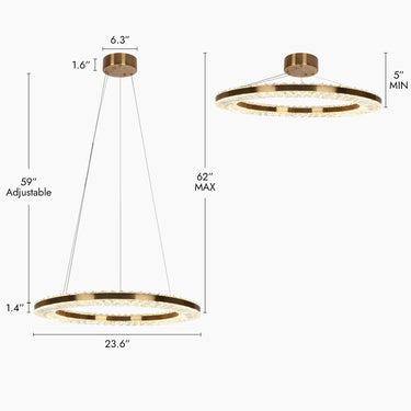 Contemporary Crystal Chandelier with Geometric Design