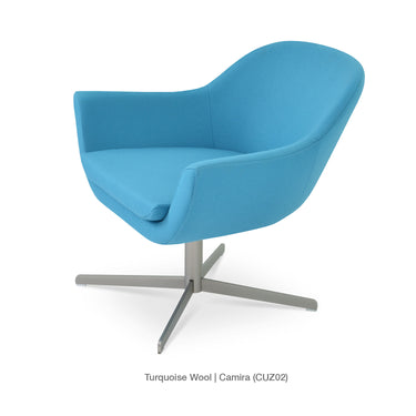 Madison 4 Star Swivel Armchair Fabric by SohoConcept - New