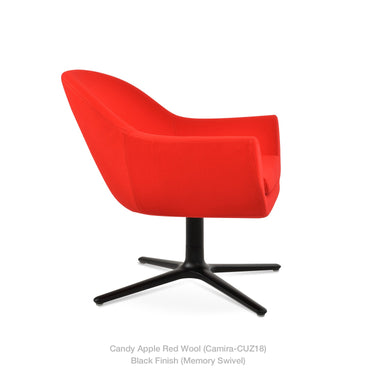 Madison Oval Swivel Armchair Fabric by SohoConcept - New
