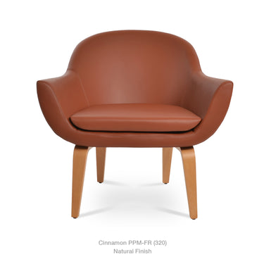 Madison Plywood Swivel Armchair Leather by SohoConcept - New