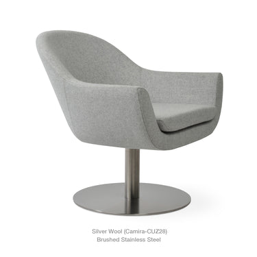 Madison Round Swivel Armchair Fabric by SohoConcept - New