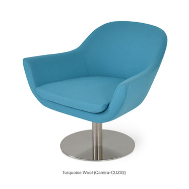 Madison Round Swivel Armchair Fabric by SohoConcept - New