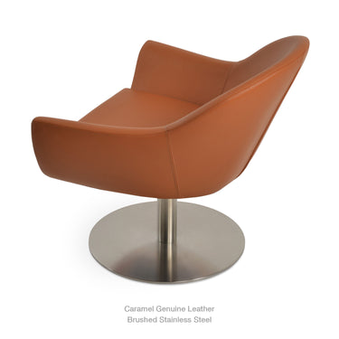 Madison Round Swivel Armchair Leather by SohoConcept - New