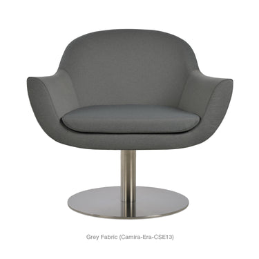 Madison Round Swivel Armchair Leather by SohoConcept - New