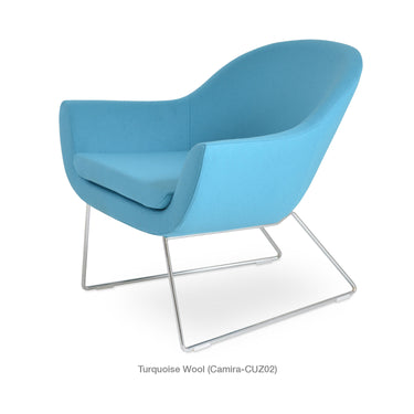 Madison Wire Sled Armchair Fabric by SohoConcept - New