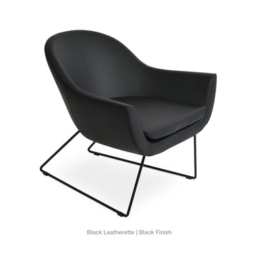 Madison Wire Sled Chair Leather by SohoConcept - New
