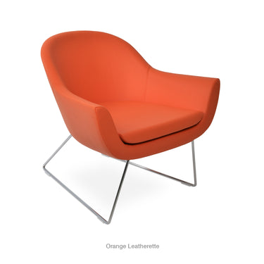 Madison Wire Sled Chair Leather by SohoConcept - New