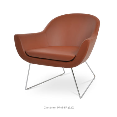 Madison Wire Sled Chair Leather by SohoConcept - New