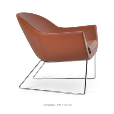 Madison Wire Sled Chair Leather by SohoConcept - New