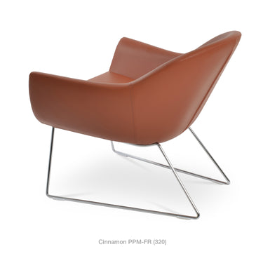 Madison Wire Sled Chair Leather by SohoConcept - New