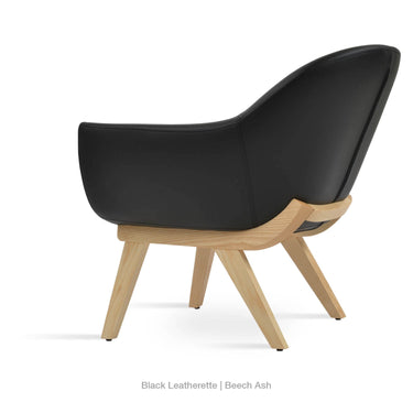 Madison Wood Armchair Leather by SohoConcept - New