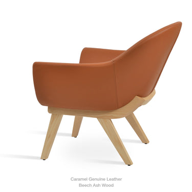 Madison Wood Armchair Leather by SohoConcept - New