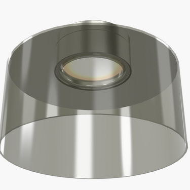Manette 11 inch satin nickel ceiling light for closets with integrated LED