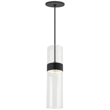 Manette transparent clear glass in black finishpendant, 3.5 inch wide, 90 CRI LED, modern home lighting