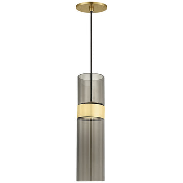 Visual Comfort Modern Manette pendant, dimmable handblown glass, sloped ceiling adaptable