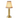 Art deco inspired cordless lamp, Neoz Manhattan, on a dining table in Cotton Shade with Brass Base.