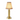 Art deco inspired cordless lamp, Neoz Manhattan, on a dining table in Cotton Shade with Brass Base.