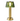 Neoz Manhattan cordless lamp, solid brass base with green glass shade, 
