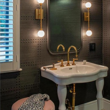Visual Comfort Modern Mara Vanity Sconce with Two LED Globes in Aged Brass for Hospitality Lighting