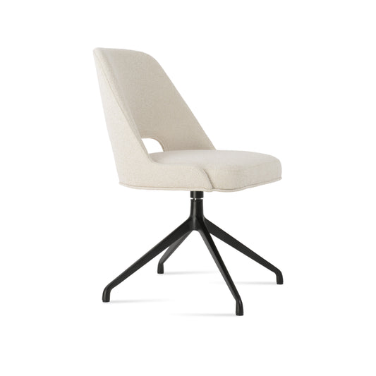 Marash Chair Spider Base -  Off White Fabric with Black BaseContemporary Marash Chair with Spider Base"Marash Chair Spider Base - Black Aluminum