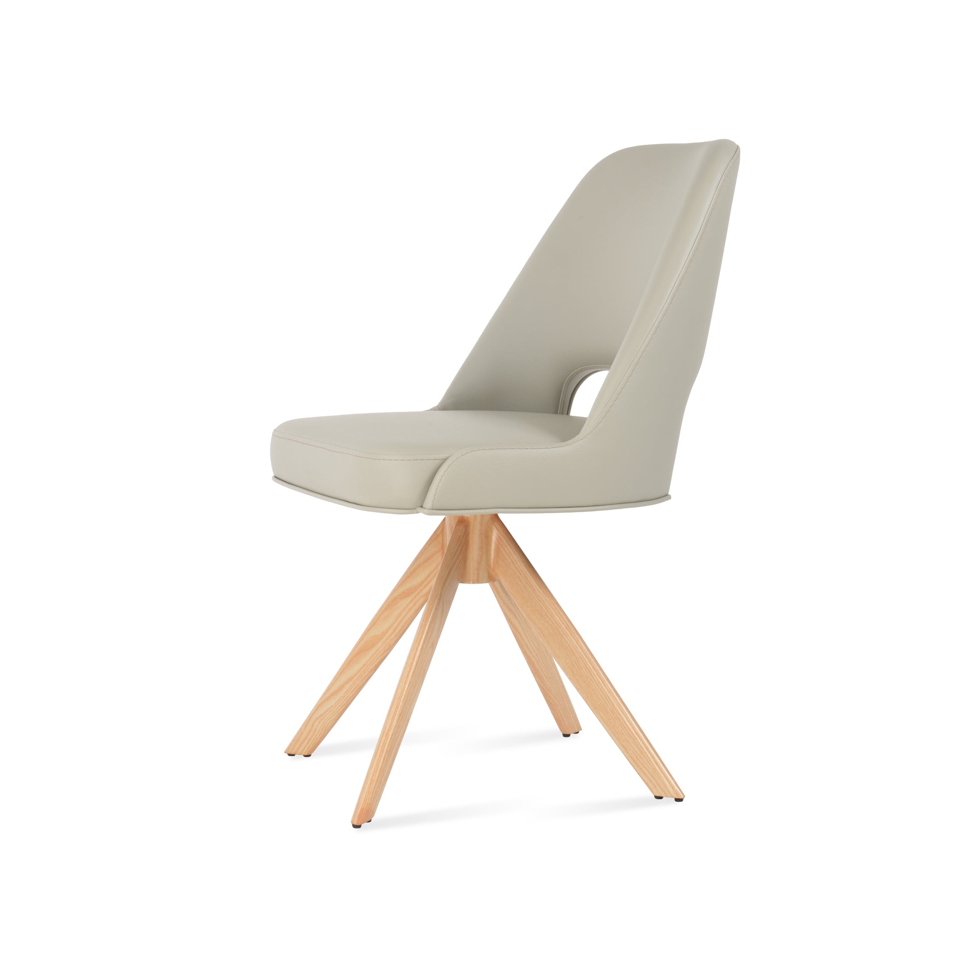 Contemporary White Leather Armchair - Marash Chair