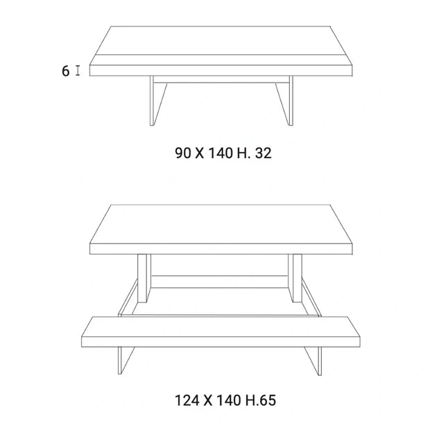 Markus Coffee Table by Ozzio