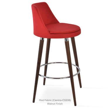 Martini DR Wood Stools Fabric by SohoConcept - New