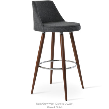 Martini DR Wood Stools Fabric by SohoConcept - New